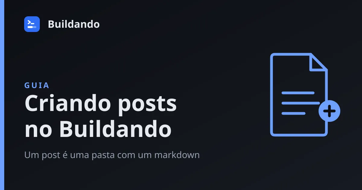 Capa ilustrada: Criando posts no Buildando